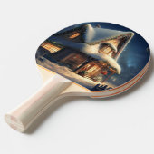Raquette De Ping Pong Cottage de Noël (6) (Devant Angle)