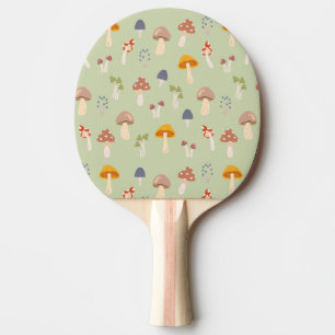 Raquette De Ping Pong Cottagecore Champignons colorés Motif