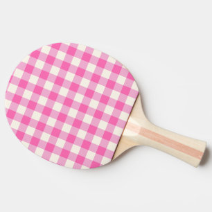 Raquette De Ping Pong Cottagecore En vichy rose