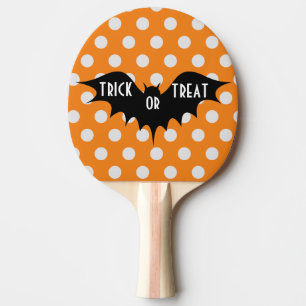 Raquette De Ping Pong Couche d'Halloween ou traiter les pois orange
