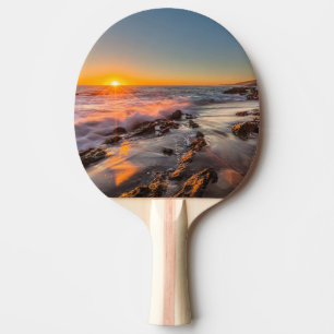 Raquette De Ping Pong Coucher de soleil à la plage Victoria