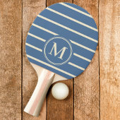 Raquette De Ping Pong Couleur bleu de Capri rayé Monogramme
