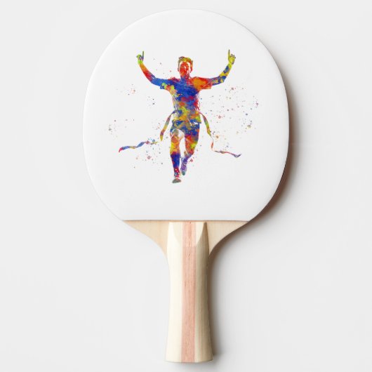 Raquette De Ping Pong Couleur d'aquarelle (Devant)