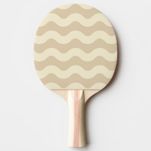 Raquette De Ping Pong Couleur de dune de sable à rayures ondulées (Devant)