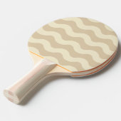 Raquette De Ping Pong Couleur de dune de sable à rayures ondulées (Devant Angle)