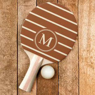 Raquette De Ping Pong Couleur Désert Soleil Rayé Monogramme
