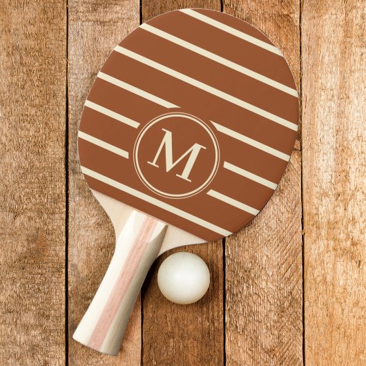Raquette De Ping Pong Couleur Désert Soleil Rayé Monogramme