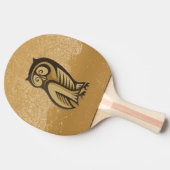 Raquette De Ping Pong Couleur du symbole de hibou (Côté)
