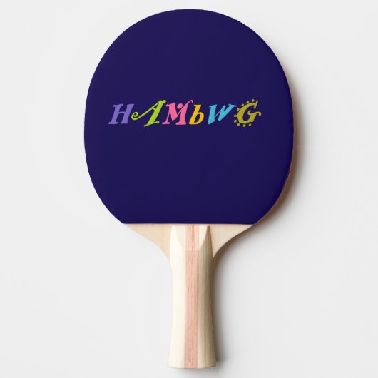 Raquette De Ping Pong Couleur graphique HAMbWG brillante (Devant)