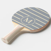 Raquette de Ping Pong couleur gris colombe rayée M (Devant Angle)