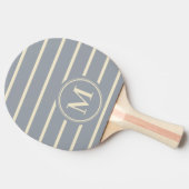 Raquette de Ping Pong couleur gris colombe rayée M (Côté)