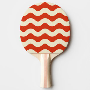 Raquette De Ping Pong Couleur orange sanguine à rayures ondulées