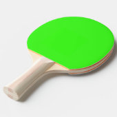 Raquette De Ping Pong Couleur Uni Vert Néon (Devant Angle)