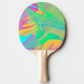 Raquette De Ping Pong COULEURS FLUO - Art Fractal - (Dos)