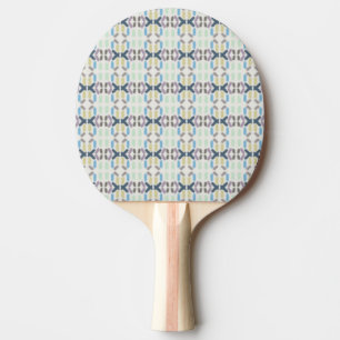 Raquette De Ping Pong Couleurs pastel à l'eau salée sur blanc nuageux