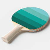 Raquette De Ping Pong Couleurs vertes rayées (Devant Angle)