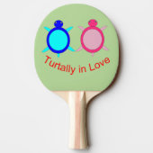 Raquette De Ping Pong Couple de tortue mignonne (Dos)