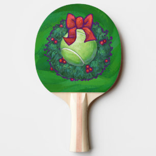 Raquette De Ping Pong Courbe de Noël de Tennis Ball sur Green