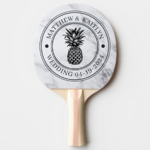 Raquette De Ping Pong Couronne de mariage moderne et propre en pin blanc