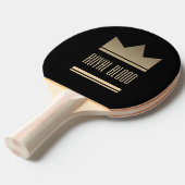 Raquette De Ping Pong Couronne noire et roi d'or (Devant Angle)