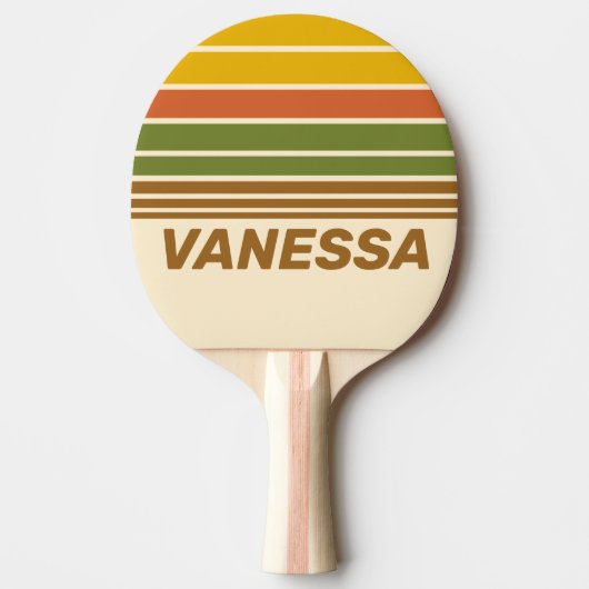 Raquette De Ping Pong Couverture Soleil Levant Horizon avec Nom (Devant)