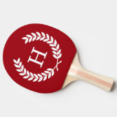 Raquette De Ping Pong Cranberry What Blé Laurel Wreath Initial Monogramm (Côté)