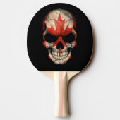 Raquette De Ping Pong Crâne canadien de drapeau (Dos)