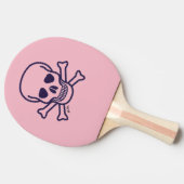 Raquette De Ping Pong Crâne dans les os Ping paddle rose (Côté)