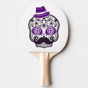Raquette De Ping Pong Crâne de sucre avec le petits casquette et