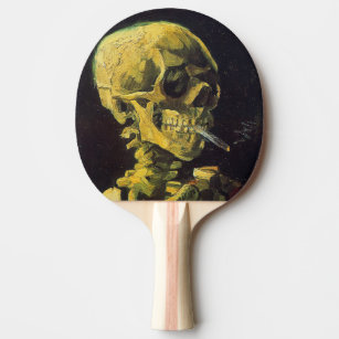Raquette De Ping Pong Crâne de Vincent van Gogh avec la cigarette