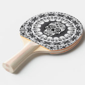 Raquette De Ping Pong crâne drôle de mandala (Devant Angle)