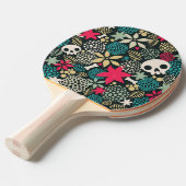 Raquette De Ping Pong Crâne en fleurs (Devant Angle)