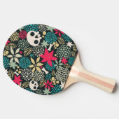 Raquette De Ping Pong Crâne en fleurs (Côté)