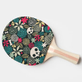 Raquette De Ping Pong Crâne en fleurs (Côté)