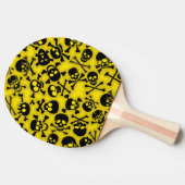 Raquette De Ping Pong Crâne et motif d'os croisés (Côté)