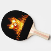 Raquette De Ping Pong Crâne flamme feu Goth Squelette (Côté)