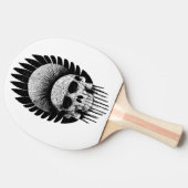 Raquette De Ping Pong Crâne indien noir et blanc (Côté)