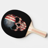 Raquette De Ping Pong Crâne personnalisable de drapeau américain (Côté)