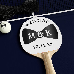 Raquette De Ping Pong Cravate mariage Bow Ping Paddle personnalisé Ping