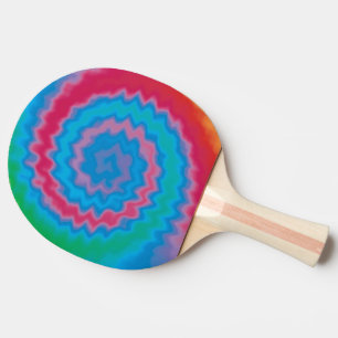Raquette De Ping Pong Cravate teint super rétro tourbillon motif cool