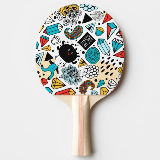 Raquette De Ping Pong Crazy head (Devant)