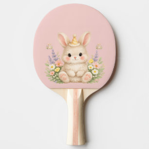 Raquette De Ping Pong Création de fleur sauvage de lapin duveteux pour u