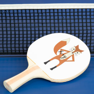 Raquette De Ping Pong Créatures forestières personnalisées Fox