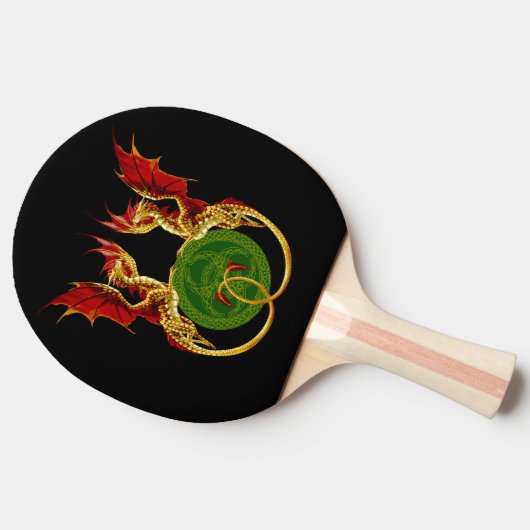 Raquette De Ping Pong Crescent Céleste Lune Et Dragons (Côté)