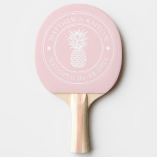 Raquette De Ping Pong  Crête de mariage et nom de l'ananas à murmure ros