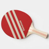 Raquette De Ping Pong Crimson rétro Trois bandes avec nom (Côté)