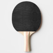 Raquette De Ping Pong Crocodile noir en cuir imprimé (Devant)