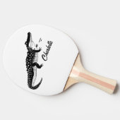 Raquette De Ping Pong Crocodile noir simple (Côté)