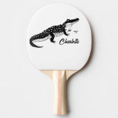 Raquette De Ping Pong Crocodile noir simple (Devant)