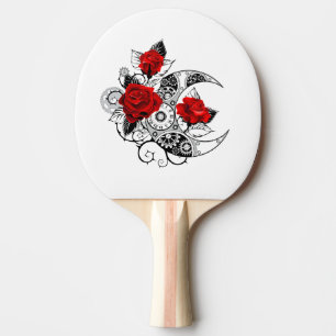 Raquette De Ping Pong Croissant mécanique avec roses rouges